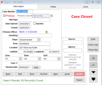 Case Management - Drug Trak © - Police Trak Systems