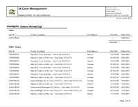 Internal Affairs Case Management Report - IA Trak © - Police Trak Systems