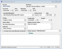 Officer Complaint/Allegation Data - IA Trak © - Police Trak Systems